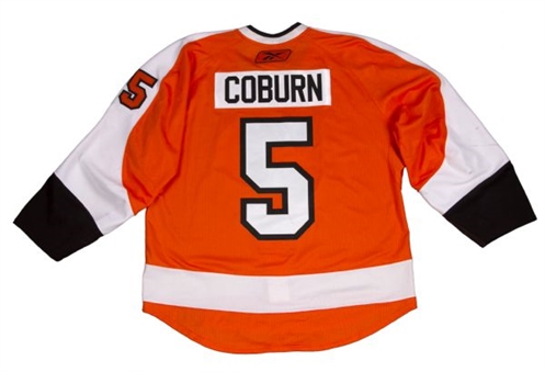2010-11 Braydon Coburn Philadelphia Flyers Game Worn Jersey (MeiGray)
